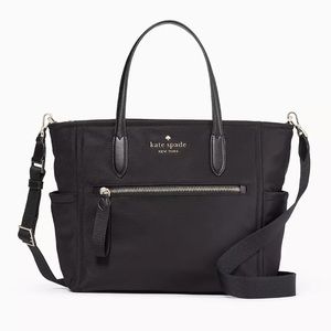 Kate Spade Chelsea Medium Nylon Satchel Bag in Black